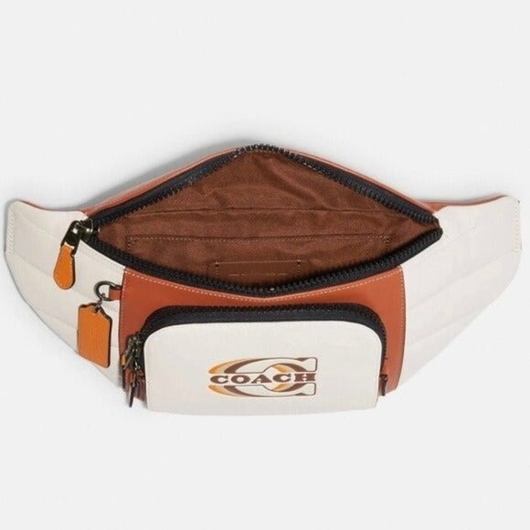 Men's Belt Authentic COACH New York Track Belt Cross Body Bag in Quilted Leather - Picture 4 of 10